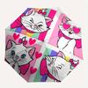Aristocats, Marie Automatic Opening and Closing Umbrella - 8 Ribs Portable Folding Umbrella with Plastic Handle, Suitable for Leisure and Ha
