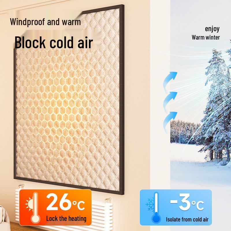 Winter Winddichte Isolierfolie: Kälteschutzvorhang für Schlafzimmerfenster