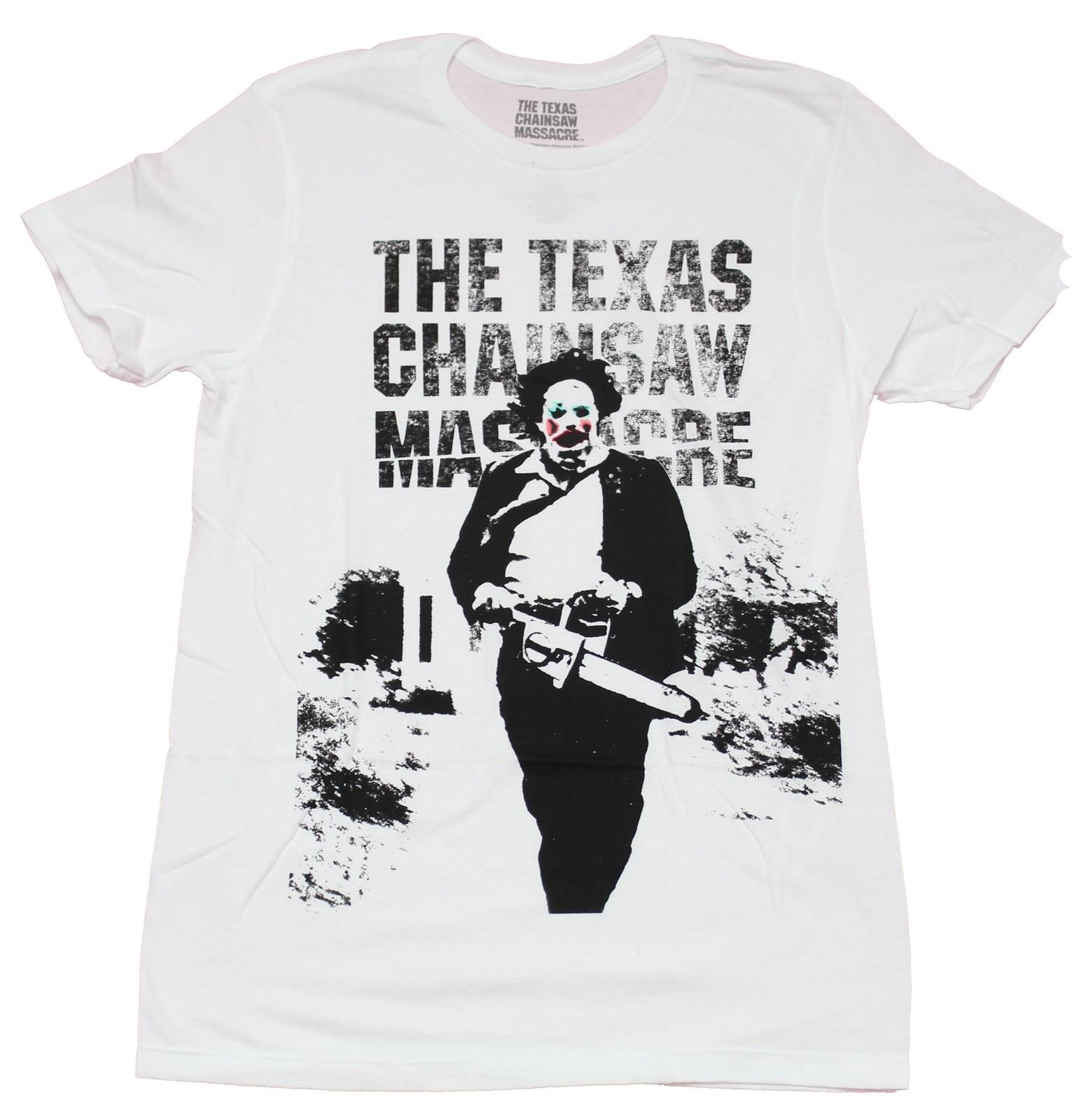 Texas Chainsaw Massacre Adult New T-Shirt - Leatherface Approach Clown Makeup XXXL