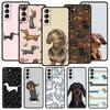 Dachshund Sausage Dog Phone Case For Samsung Galaxy S25 S24 S23 FE S22 Ultra S20 S21 5G S10 Plus S10E Soft Black Cover