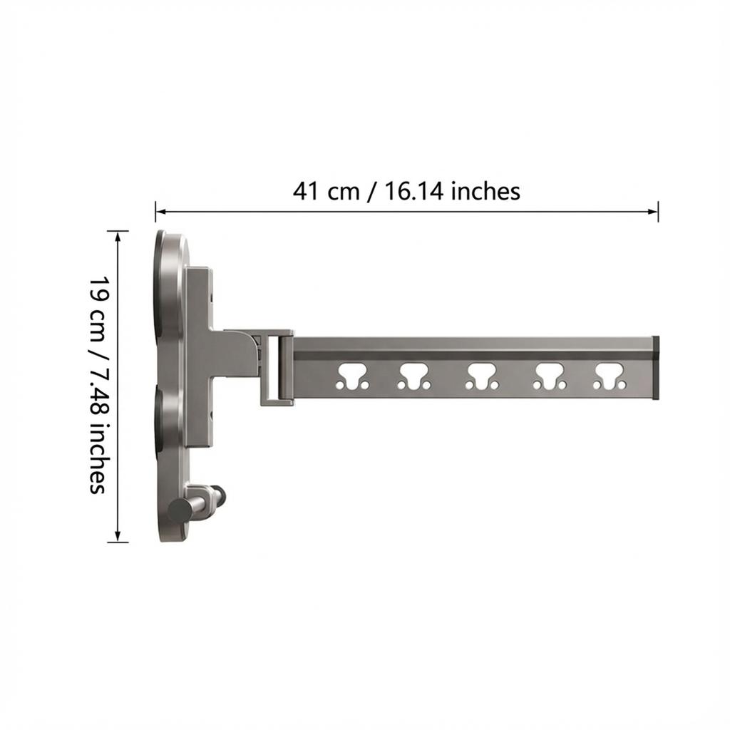 Clothes Drying Rack Wall Mounted Space Saving with Suction Cups for Balcony and Window
