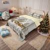 3pcs Imitation Relief Christmas Tree Print Coreless Duvet Set Multi Size Bedroom Dormitory Bedding Decoration Machine Washable