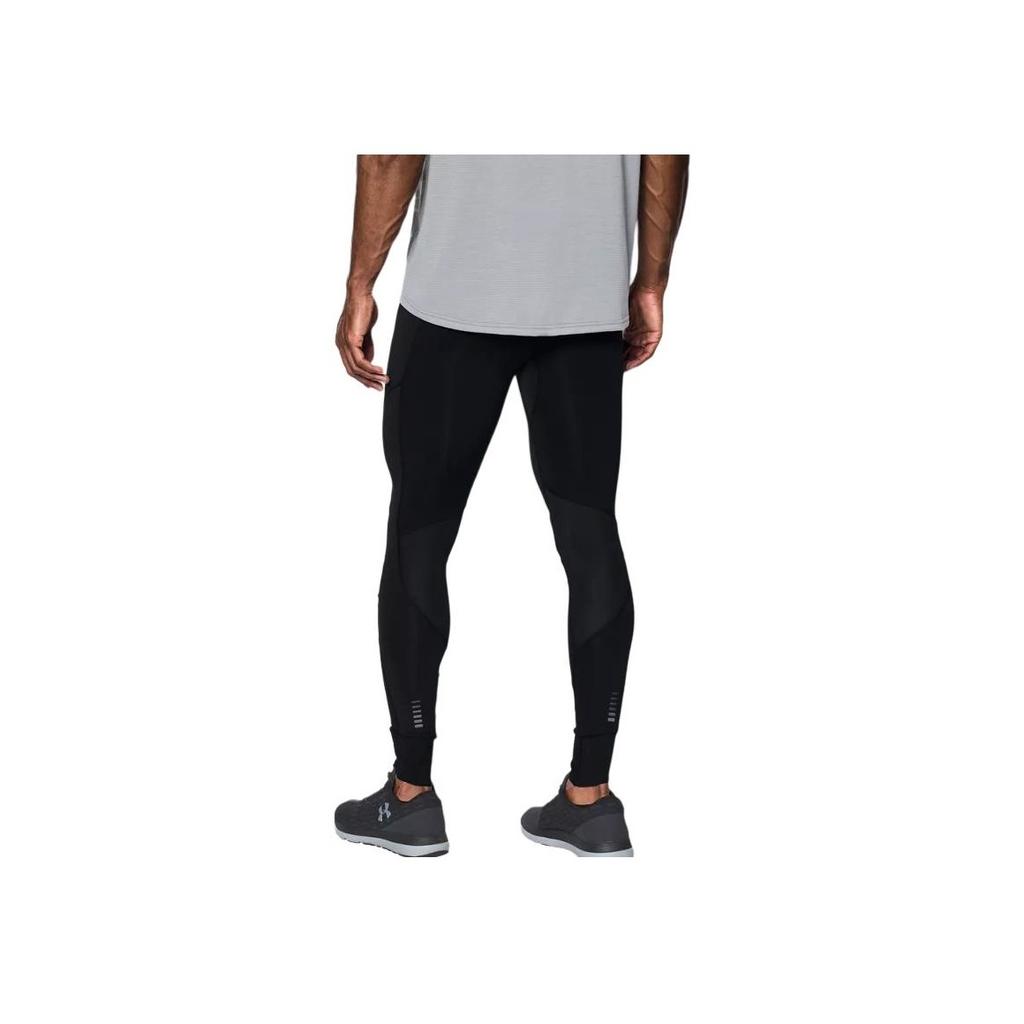 Under Armour Solid Color Compression Sports Pants Men Bottoms Black 1298838-001