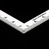 Shinwa Sokutei Small Curved Ruler, Sansunboshi Stainless Steel, 10 X 5 Cm, Same Grain On Both Sides, 12101