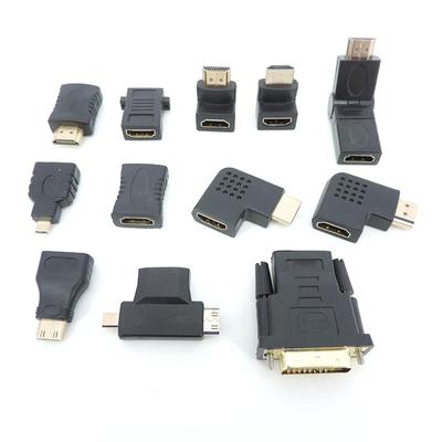 HDMI-Compatible Mini Mirco Male To Female Converter Adapter Extender 90 270 Degree Right Angle 4K for HDTV Cable Connector 1080
