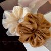 Large Pearl Organza Large Intestine Hair Band Simple Headband High-End Head Flower Headgear Hair Accessories Head Ring Women