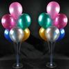 Uchwyt na balony Podstawa kolumny Stojak na balony Przezroczysty plastikowy kij do balonów Dekoracja na przyjęcie urodzinowe