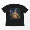Lustiges Zauberer Magie Kätzchen Meme Schwarzes T-Shirt