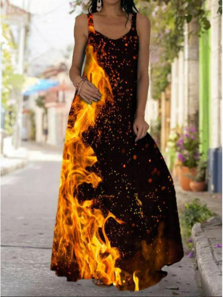 2025 Bohemian Off Shoulder Strapless 3D Tie Dye Dress