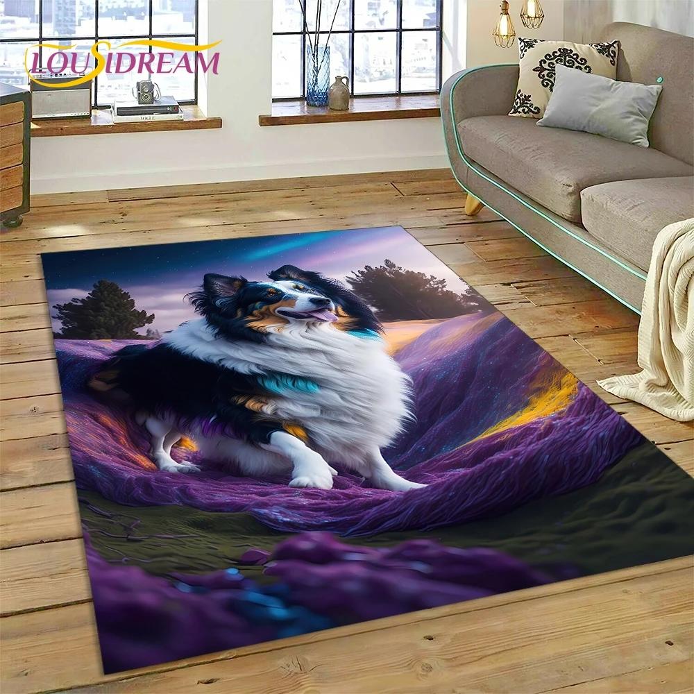 3D Cute Dog Samoye, Chihuahua, Husky, Koki Cartoon Χαλί για Σαλόνι Υπνοδωμάτιο Διακόσμηση σπιτιού, Αντιολισθητικό δώρο για καναπέ-πόρτα