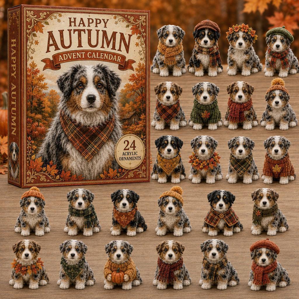 Generic Dog Christmas Advent Calendar 24 Days Cute Puppy Figurine Countdown Blind Box Holiday Home Desktop Decoration Gift