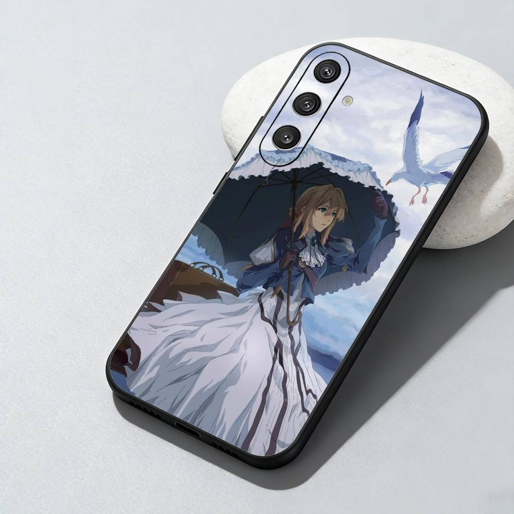 V-Violet E-Evergarden  Phone Case For Samsung Galaxy A73,A72,A71,A70,A52,A51 Others Soft Black Cover