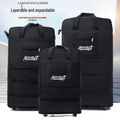 Student Double Backpack and Rolling Luggage Bag with Japanese Travel Organizer