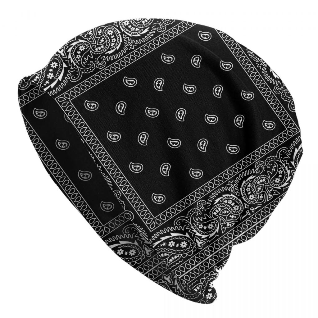 Custom Ethnic Bohemia Style Paisley Bandana Skullies Beanies Caps Streetwear Winter Warm Knitting Hat Adult Unisex Bonnet Hats