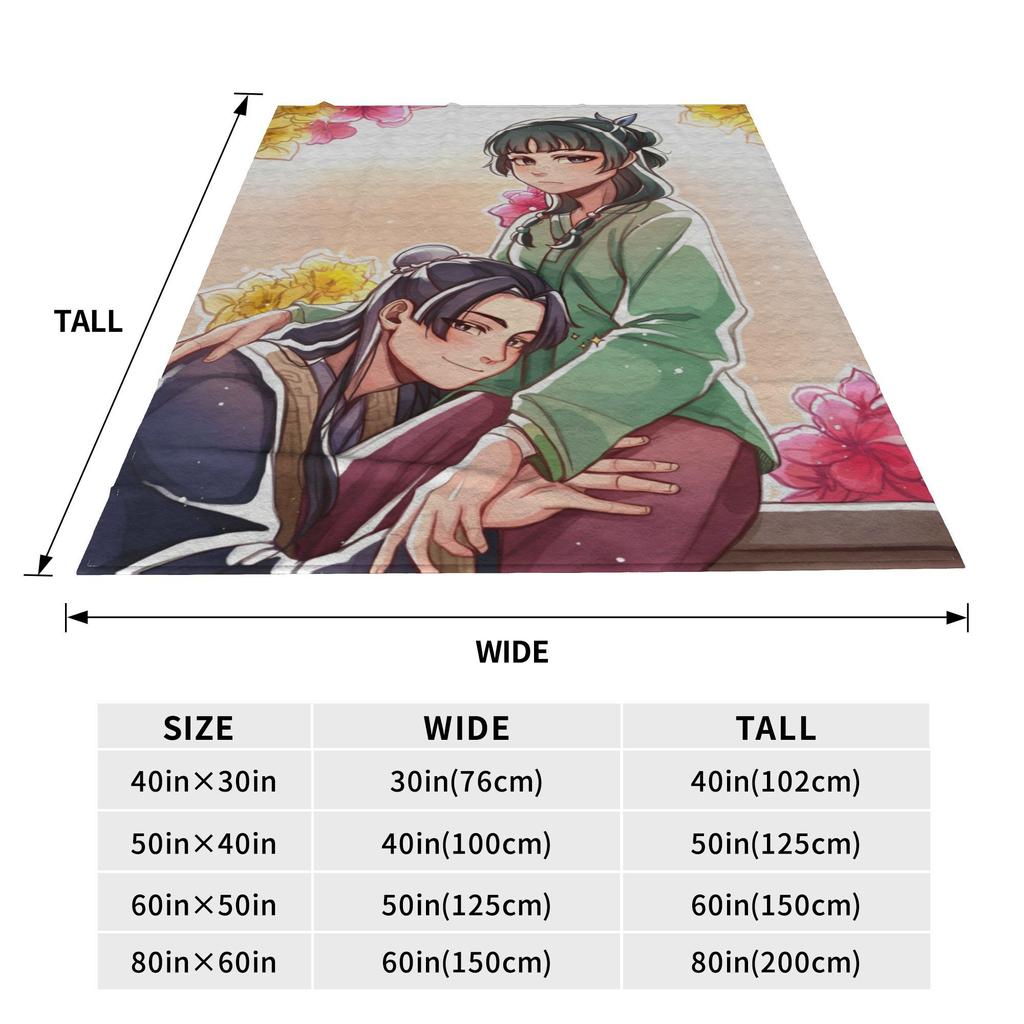 Maomao Cartoon The Apothecary Diaries Blanket Multiple Sizes Soft and Lightweight Throw Blankets for Sofa Couch and Bed
