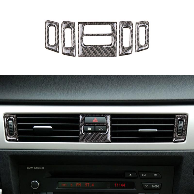5x For BMW 3 Series E90 E92 2005-2012 Carbon Fiber Air Conditioner Outlet Cover