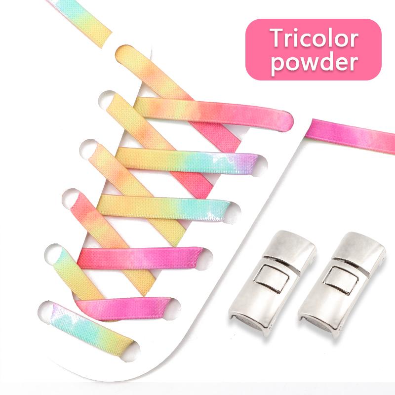 1 Pair Elastic Shoelaces Without Ties Metal buckle Lazy Shoe Laces For  Sneakers Rubber band Sports Enthusiasts Flat Shoes Lace