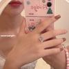 New Arrived Romantic Lovely Pink Bowknot Design Female Exquisite Jewelry Ring with Micro Bow Tie Zircon for Party and Dating