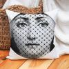 Polyester Girl Face Cushion Cover Beauty Pillow Case Home Cushion Cover Suitable For Office Sofa Car Suitable For All Seasons