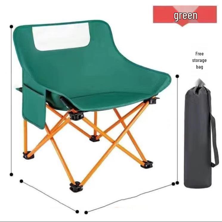 Portable Germany Outdoor Moon Chair: Folding Camping Fishing Picnic Stool with Backrest