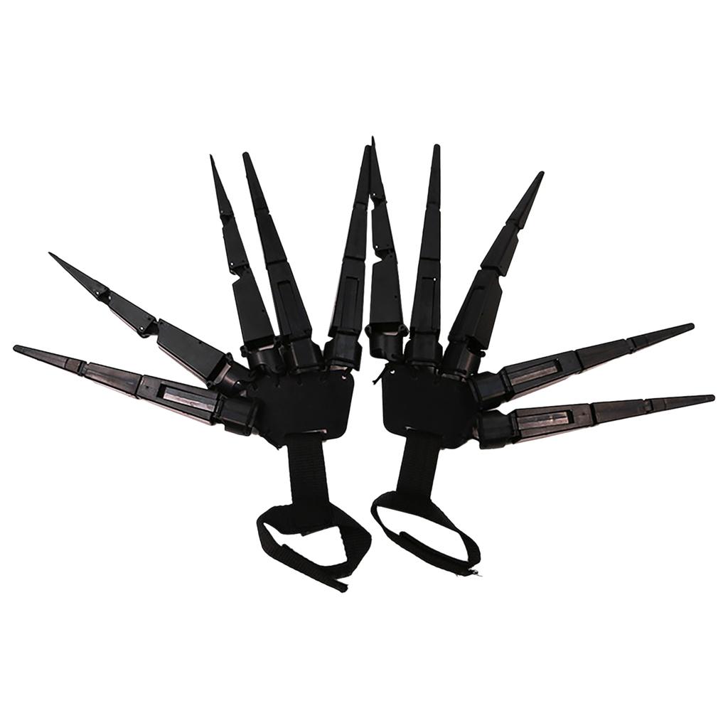 2 Pack Halloween Jointed Fingers Realistic Halloween Skeleton Hands Horror Flexible Joint Fingers