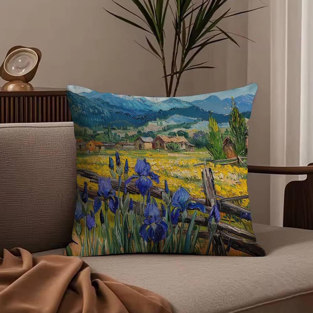 L-Landscape painting style Pillow Case null