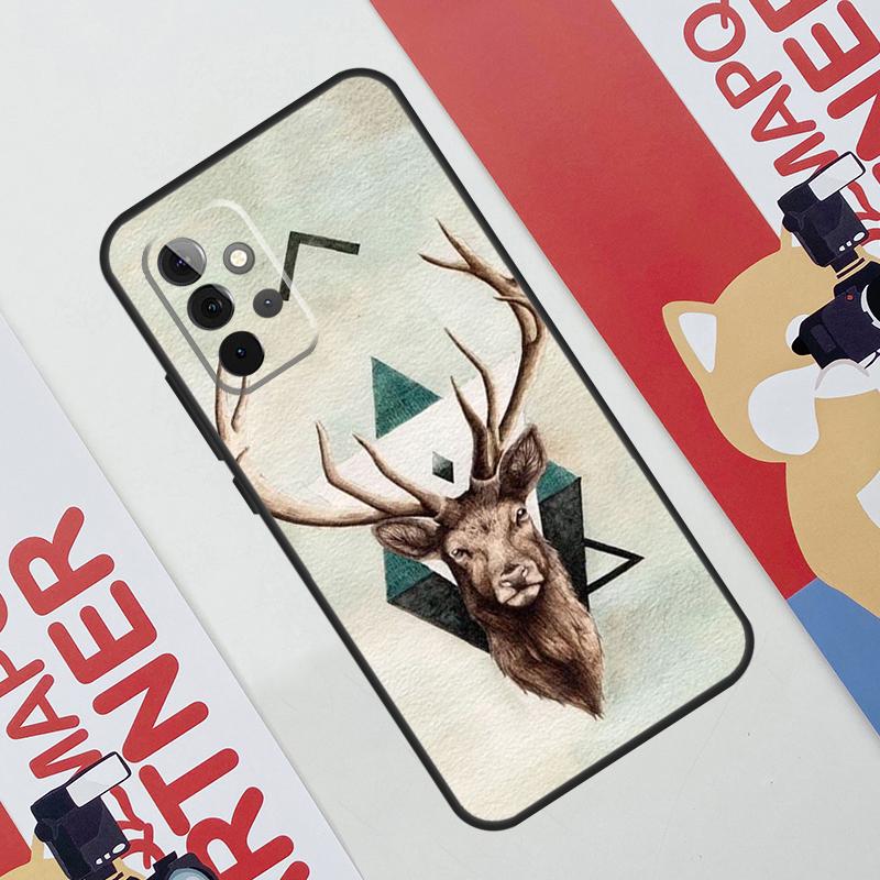 Deer Case For Samsung Galaxy A53 A16 A26 A36 A56 A55 A35 A15 A52 A32 A12 A33 A13 A14 A34 A54 A17