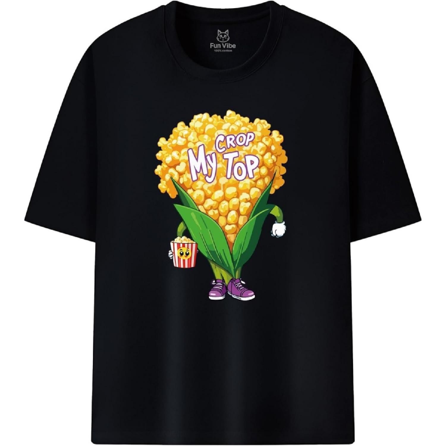 Fun Vibe My Corn Top Print Graphic T-Shirt Unisex Cotton Casual Tee XXXXXL разноцветный