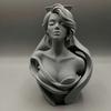 3D Printed Human Bust Vase Artistic Sculpture Planter for Succulents Matte PLA Desktop