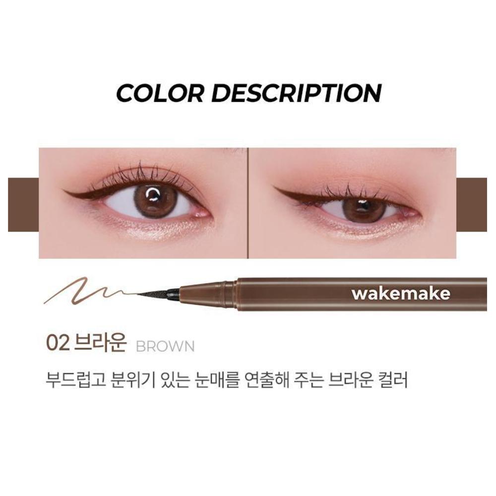 [1+1 Special Set] WAKEMAKE Strong Fix Pen Eyeliner 3 Colors Waterproof Long-Lasting Liquid Eyeliner