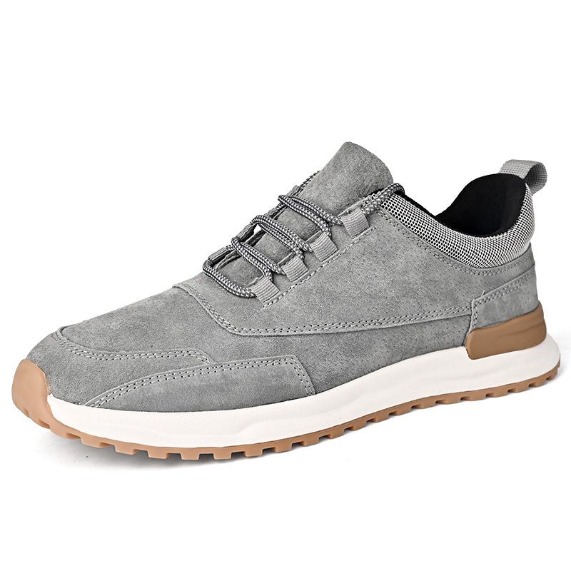 New Spring Sports Casual Men's Shoes Breathable Leather Versatile Men's Trendy Shoes Trendy Outdoor Running