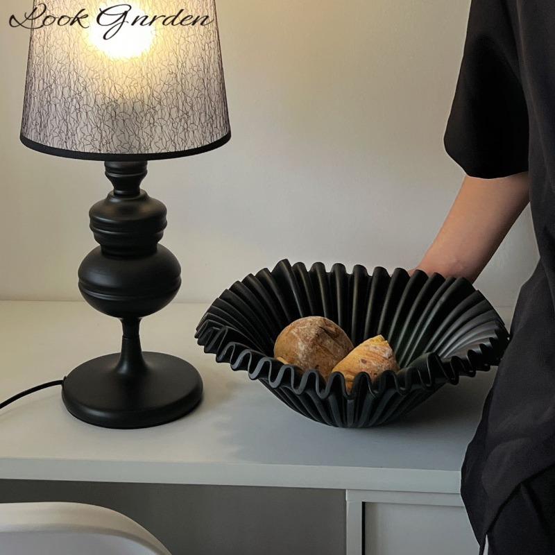 Modern Storage Tray Ceramics Wavy Design Bowl Art Fruit Tableware Luxury Table Top Items Table Decoration Home Accessories