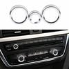 Eaglerich 3PCS/Lot Car Air Conditioning Dial Cover Switch Cover Knob Cover Adjustment Ring Air Conditioning Knob Audio Circle Trim Decorative Rin