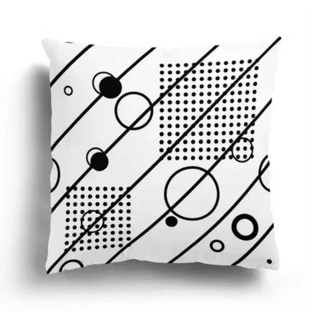 - Einfacher geometrischer Druck Kissenbezug Heimdekoration Schlafzimmer Wohnzimmer Sofa Kissenbezug x xZoll