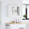 VidaXL Kitchen Wall Cabinet with Glass Door Lucca White, Kitchen Wall Unit, Wall Cabinets with Doors, 853907