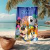 Custom Name Ultra-Soft Beach Towel with Pupstruction Theme,Ideal for Pool - Camping, Diving - Perfect Travel Essential, Vibrant Beach Towel.