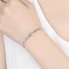 New 925 Sterling Silver Bracelet Purple Crystal Zircon Heart For Woman Charm Bracelet Jewelry Gift
