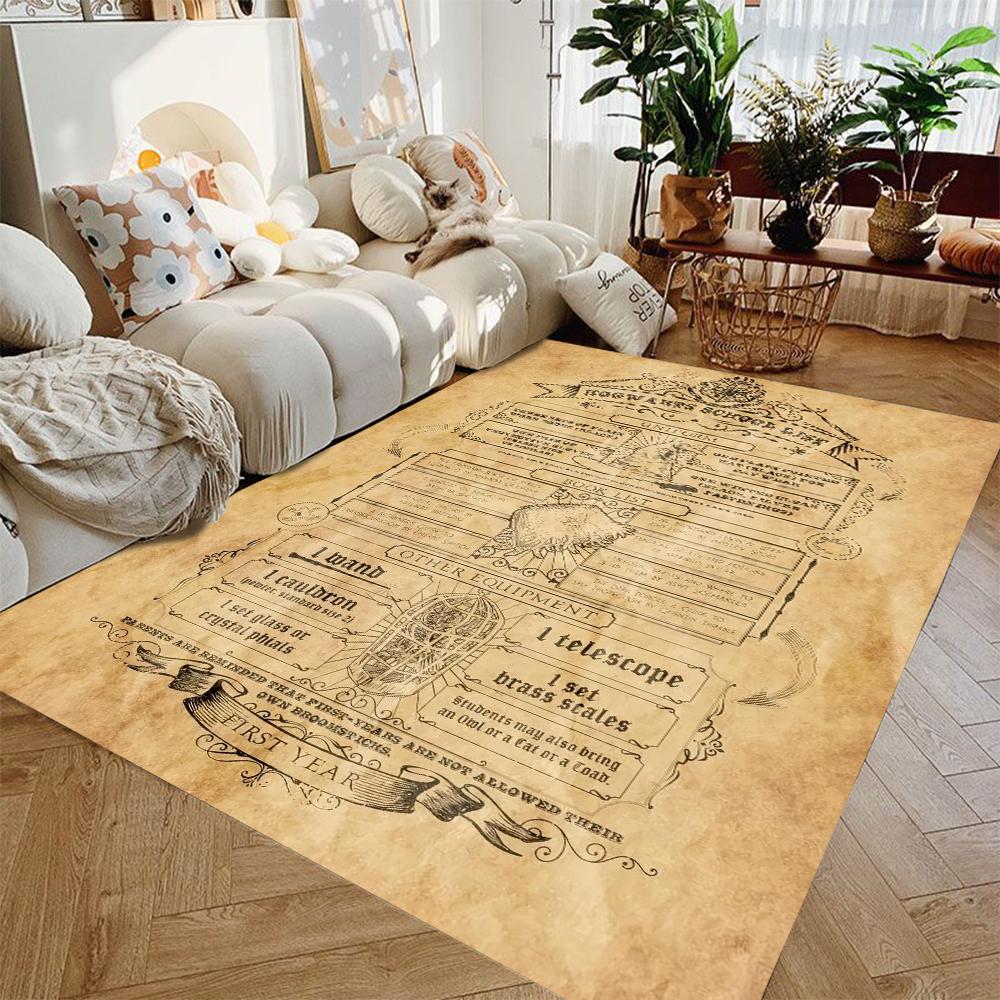 

Ковер Гарри Поттер Хогвартс для дома, гостиной, спальни, дивана, придверный коврик, декор, ковер для детской игровой зоны, нескользящий коврик для пола 120*160cm