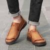 New Men Casual Shoes Handmade Leather Loafers Comfortable Men's Shoes Quality Split Leather Flat Driving Shoes Size 48