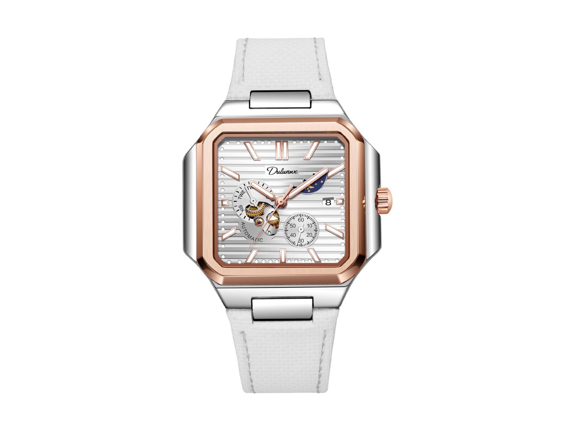 Durham Weizheng 2025 Мужские автоматические квадратные часы Nautilus - Водонепроницаемые и светящиеся