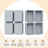4 Cavity Rectangle Soap Mold Heat Resistant Food Grade Silicone Ice Cube Mold BPA Free Reusable DIY Dessert Mold Resin Art
