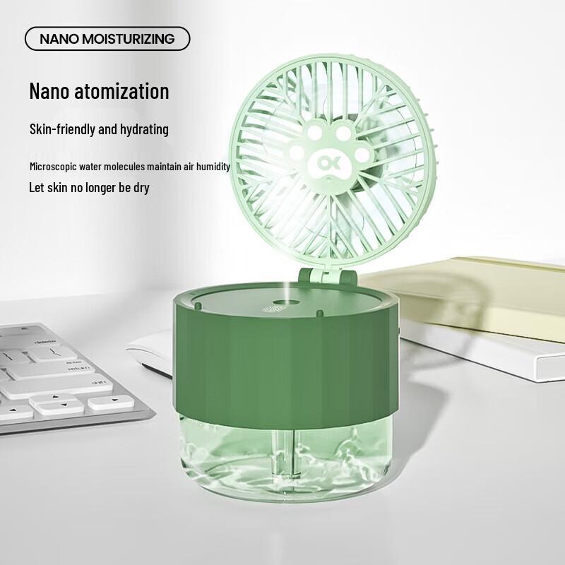 GEERSINUO Cute Cat Night Light Humidifier Fan