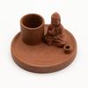 Multi Purpose Buddha Incense Plate – Natural Terracotta Style