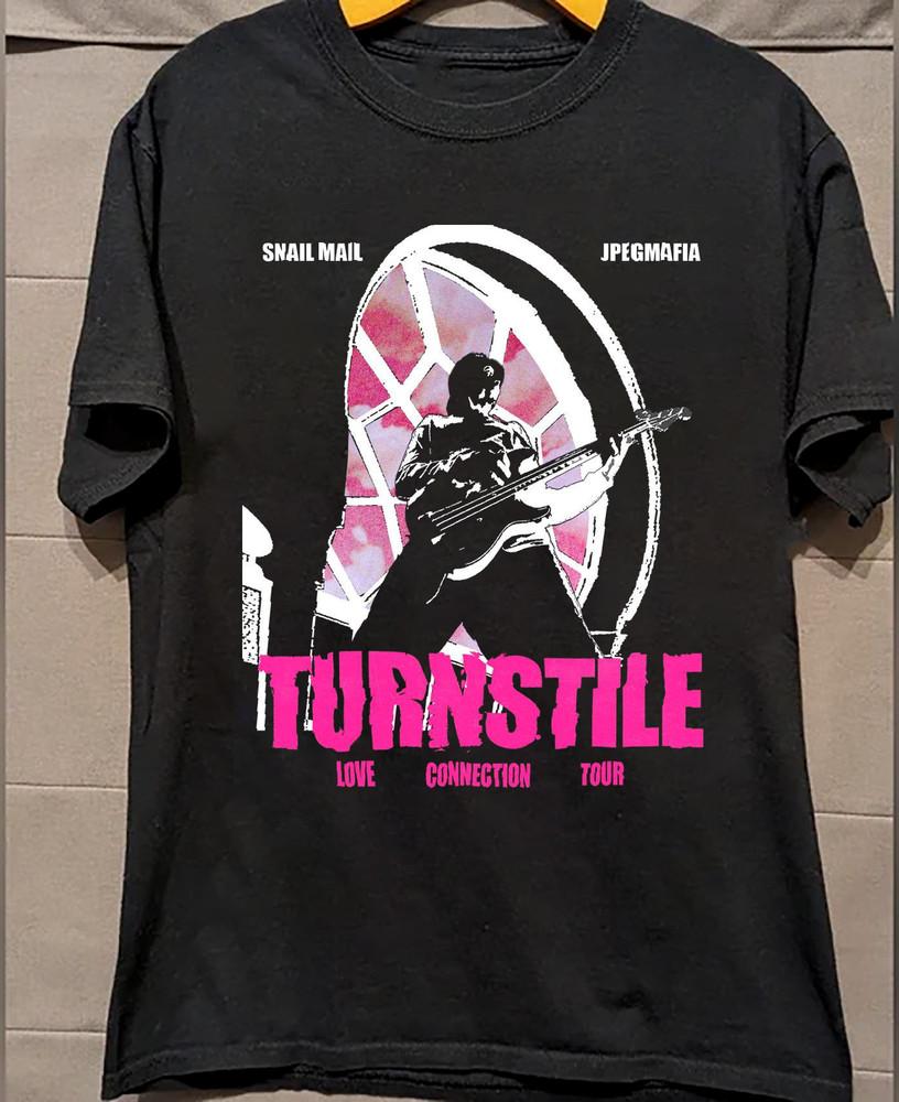 

Turnstile Band Love Connection Tour Short Sleeve T Shirt Black All Size BT749 Unisex T-Shirt S
