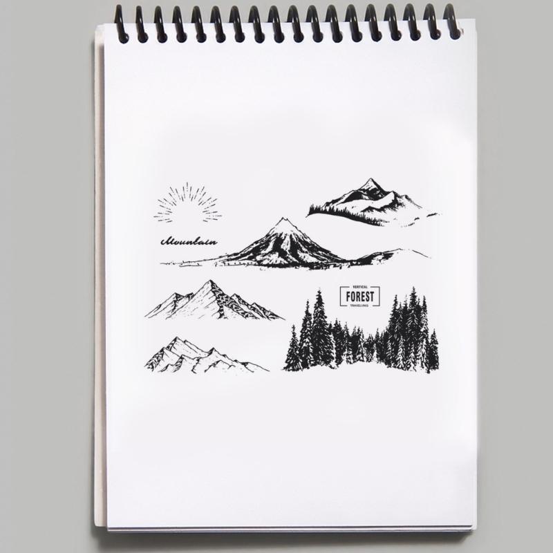 Sonne Schneeberg Silikon Klarstempel DIY Stempel Scrapbooking Prägung Fotoalbum Dekopapier Kartenherstellung Stempel