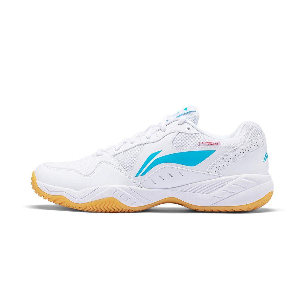 New LiNing Shock Absorbers Slip Resistant Low top Tennis Shoes Unisex White Blue ATTV001-2