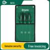 Sata Tools 03717 3-teiliges Feilenset: Dreieck, Halbrund, Flachrund mit spitzen Enden