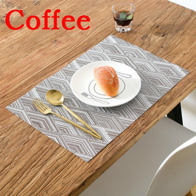 Tischsets Waschbar PVC Tischdecke Untersetzer Matte Tischsets Fleckenabweisend Essschüssel Untersetzer Rutschfeste Unterlage