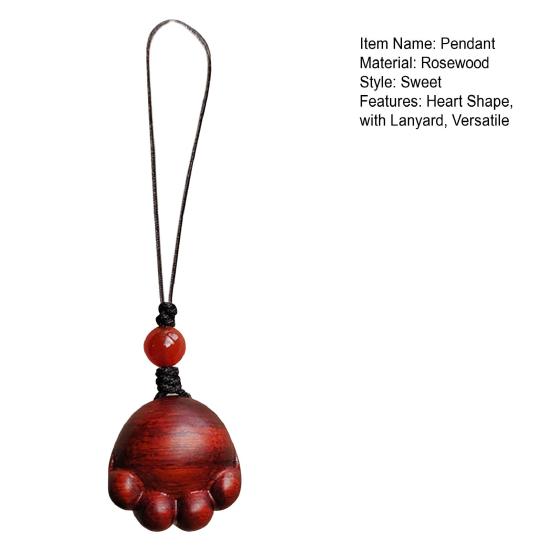 Přívěsek ze santalového dřeva Svědek lásky Malé prohlášení štěstí Hladká textura Hřejivý dotek Přívěsek ve tvaru srdce