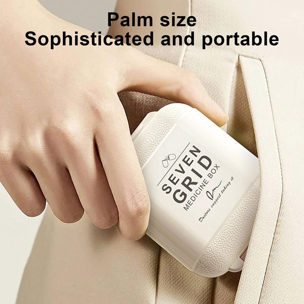 7 Grids Weekly Portable Travel Pill Box Sealable Moisture-Proof Pills Container Storage Tablets Vitamin Medicine Organizer
